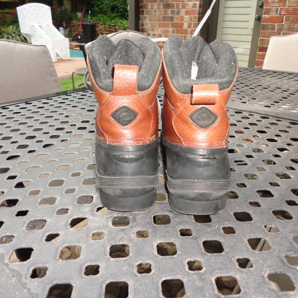 DONNER MOUNTAIN Men's Brown & Black Leather Waterproof Duck Boots Size 10M - Picture 5 of 10